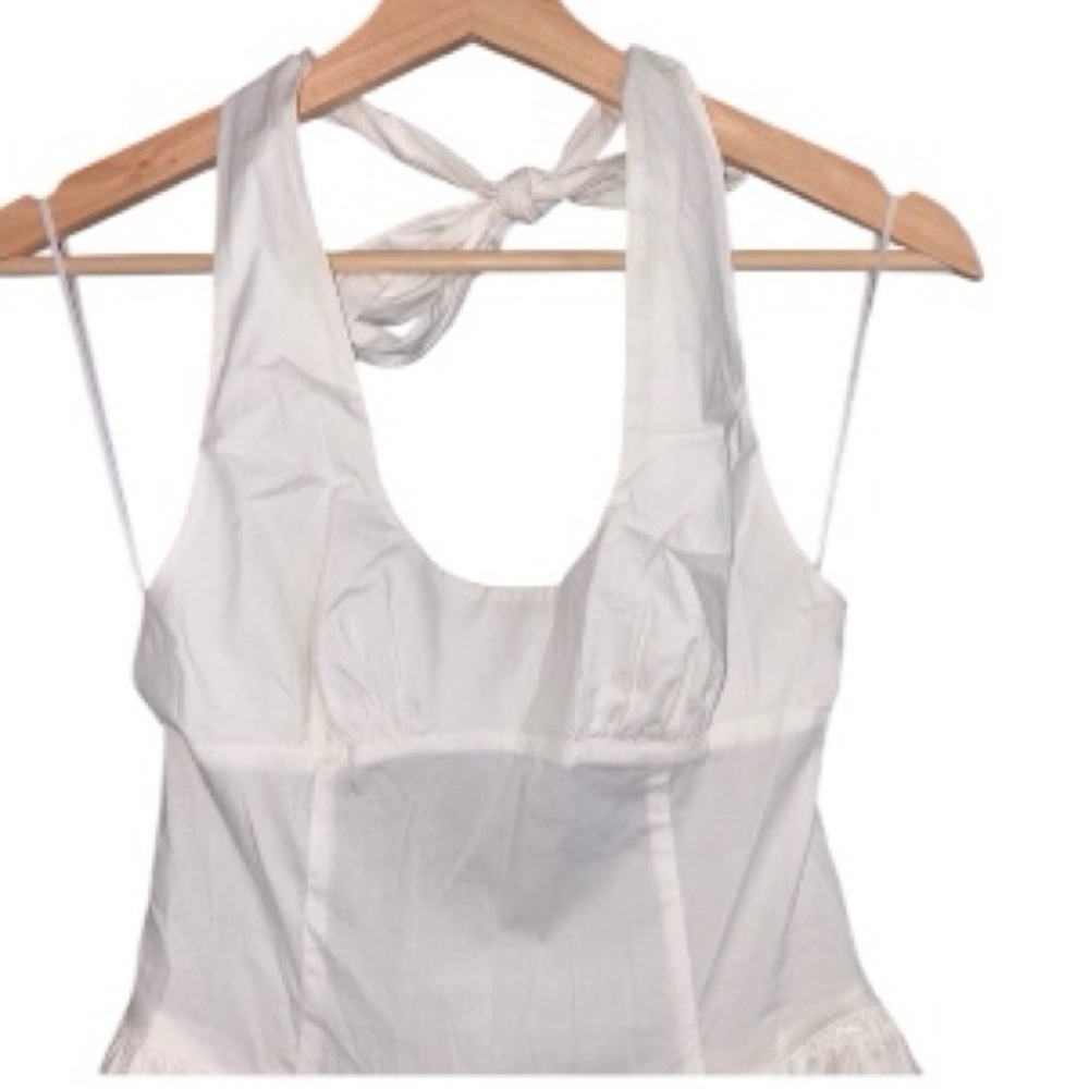 Frankie's Bikinis Tulsa White Pin Up Halter Mini Dress Size Large - Picture 7 of 9